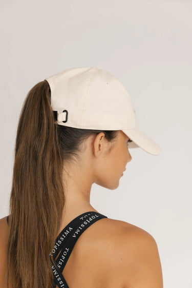 Adjustable Beige Cotton Cap